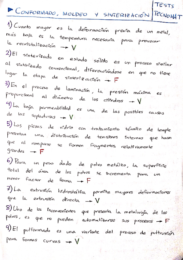 Miniatura del documento TecnoMat - 1215 Tests - V o F