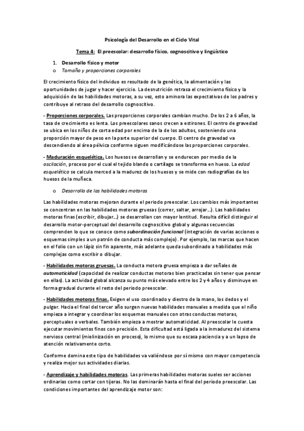 Miniatura del documento 4. El preescolar. Desarrollo físico cognoscitivo y lingüístico - T4.pdf