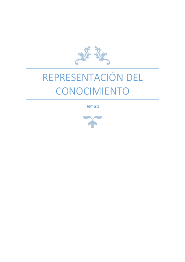 Miniatura del documento Tema 1. Representacion de conocimientos