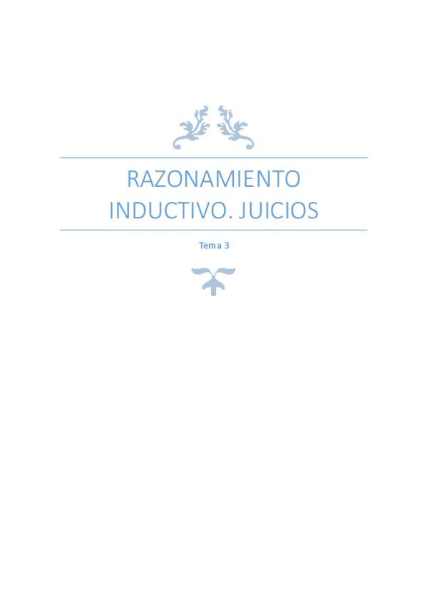 Miniatura del documento Tema 3º. Razonamiento inductivo. Juicios