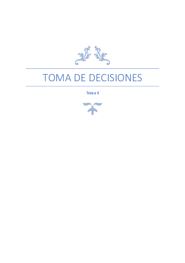 Miniatura del documento Tema 4º. Toma de decisiones