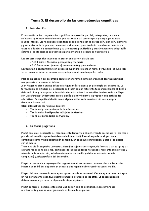 Miniatura del documento Tema 5. EL DESARROLLO DE LAS COMPETENCIAS COGNITIVAS.pdf