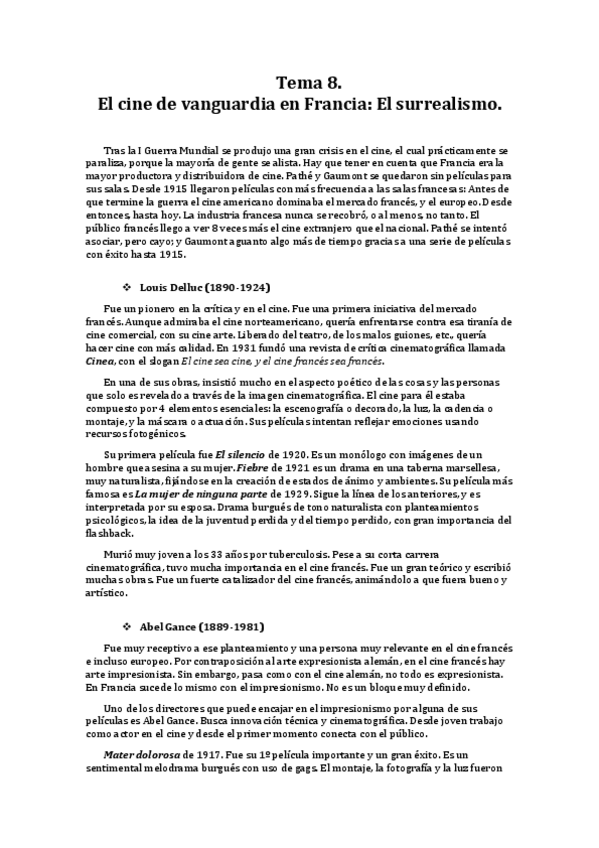 Miniatura del documento Tema 8 El Cine de Vanguardia en Francia.pdf