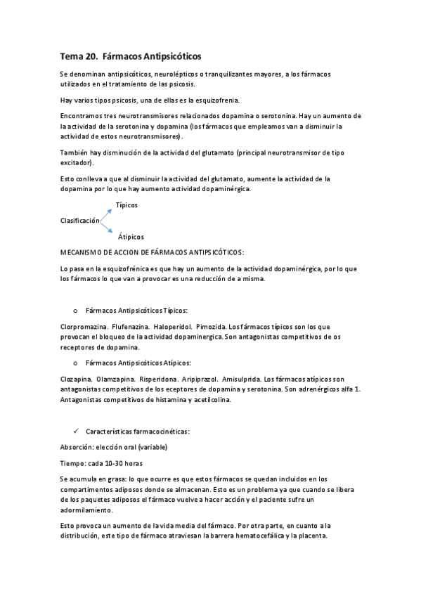 Miniatura del documento Tema 20. Fármacos Antipsicóticos..pdf