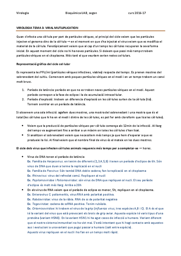 Miniatura del documento VIROLOGIA TEMA 3 - MULTIPLICACIÓ DELS VIRUS.pdf