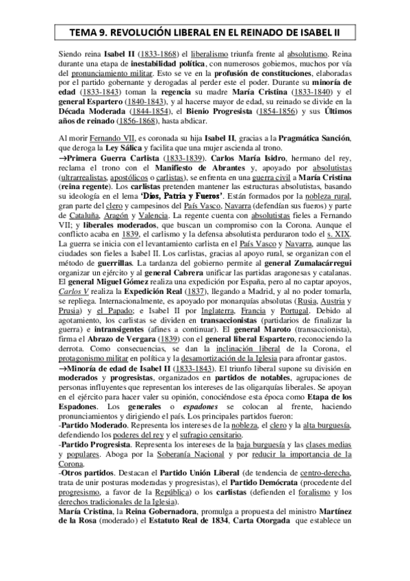 Miniatura del documento TEMA-9-Revolucion-liberal-en-el-reinado-de-Isabel-II.pdf