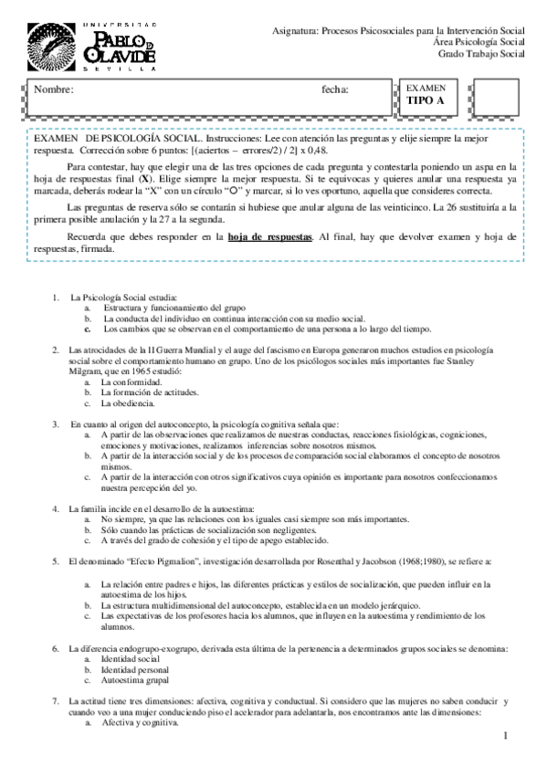 Miniatura del documento Examen junio 1415 PS tipo A psicosocial.pdf