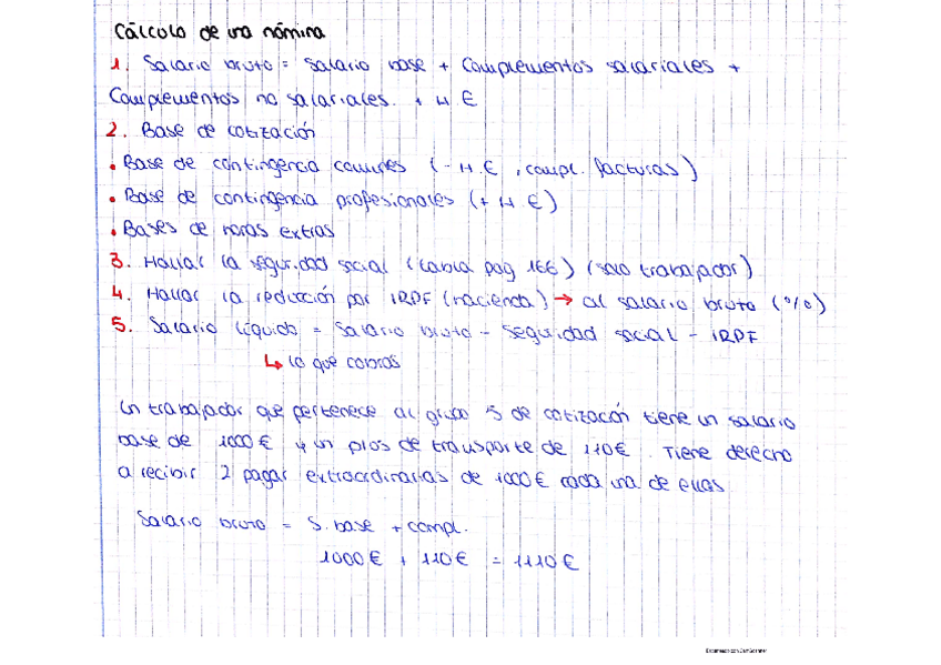Miniatura del documento Cálculo de una nómina