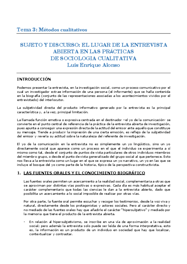 Miniatura del documento Sujeto y discurso. El lugar de la entrevista abierta en las prácticas de la sociologia cualtitativa. Luis Enrique Alonso.pdf