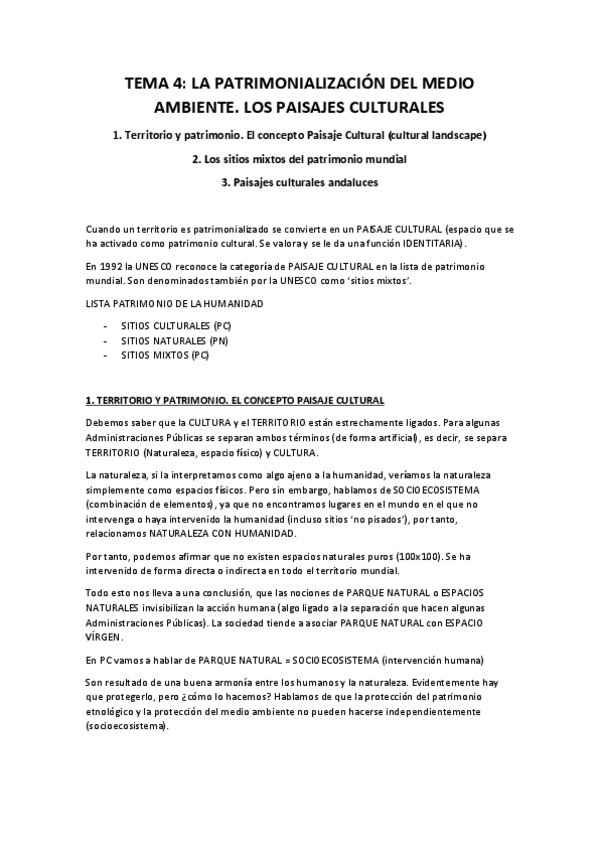 Miniatura del documento TEMA 4 - La patrimonialización del medio ambiente. Los paisajes culturales.pdf