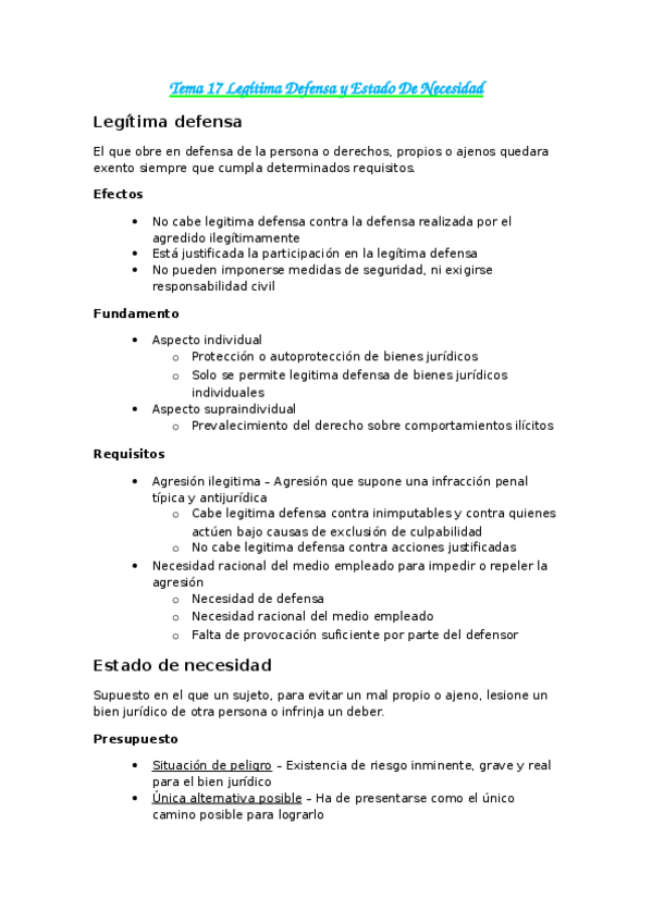 Miniatura del documento Tema 17 Legítima Defensa y Estado De Necesidad.docx