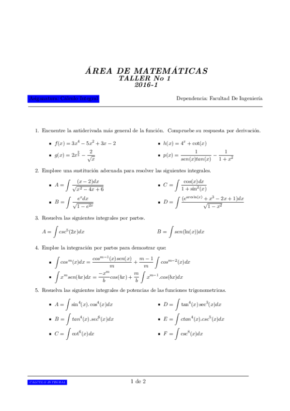 Miniatura del documento TALLERDECALCULOINTEGRAL.pdf