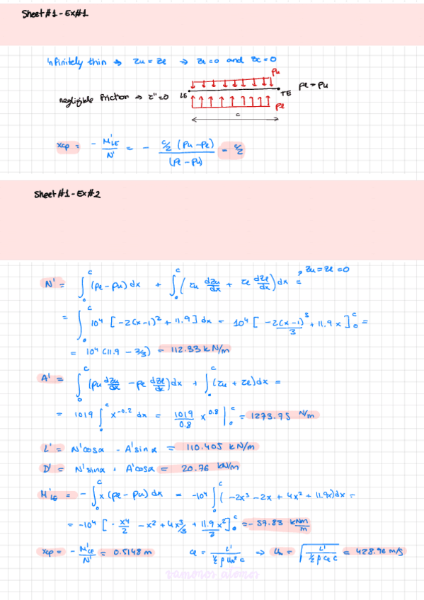 Miniatura del documento Sheet1AerodForcesandMomentsExercises.pdf