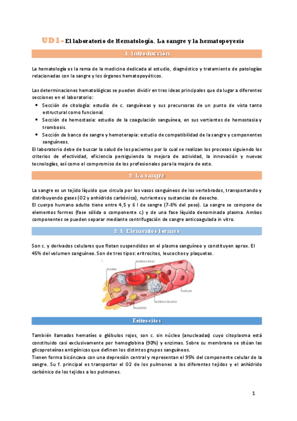 Miniatura del documento UD1-El laboratorio de Hematología. La sangre y la hematopoyesis. 