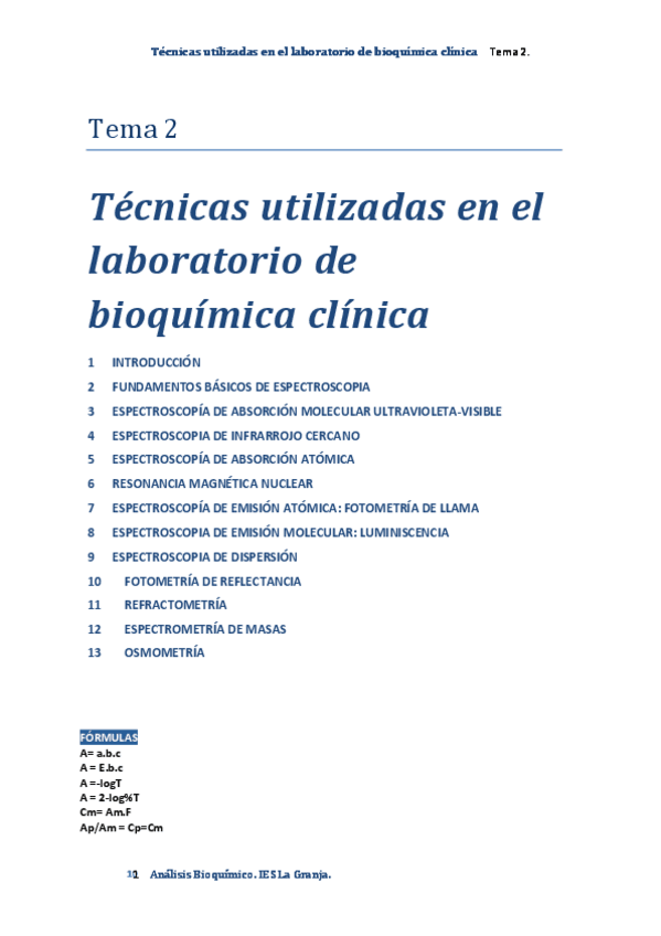 Miniatura del documento UD2-Técnicas utilizadas en el laboratorio de Bioquímica clínica.