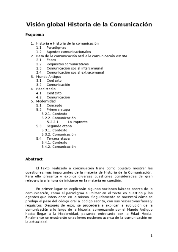 Miniatura del documento Resumen global Historia de la Comunicación.docx