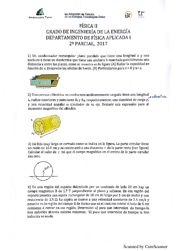 Miniatura del documento Parcial junio 2017 con mitad resuelta fisica II.pdf