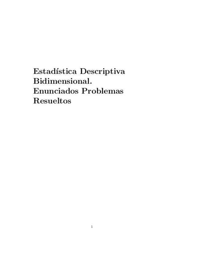 Miniatura del documento Enunciados de Problemas de Estadística Descriptiva Bididimensional.pdf