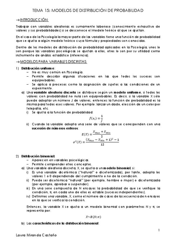 Miniatura del documento Tema 15. Modelos de distribución de probabilidad.pdf