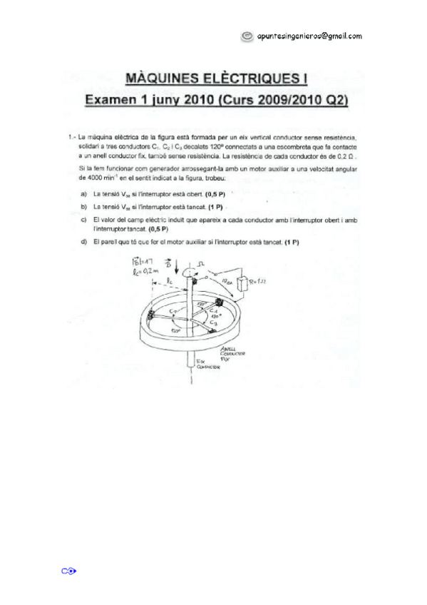 Miniatura del documento Examen Maquinas Electricas junio10 UPC.doc