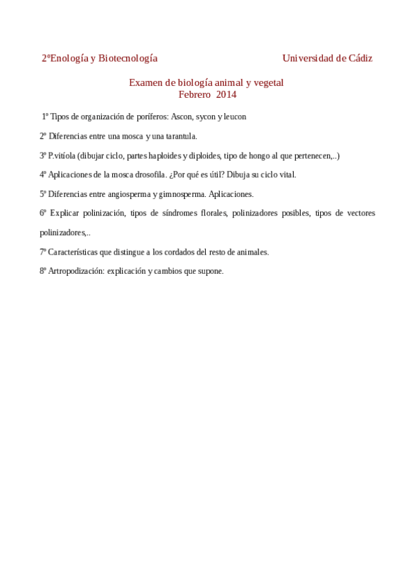Miniatura del documento examen biologia animal y vegetal febrero 2014.pdf