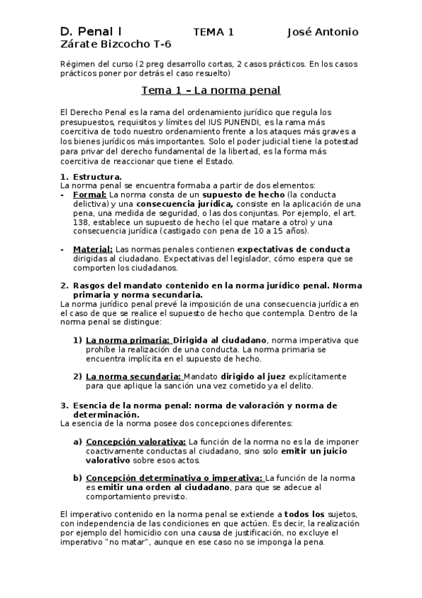 Miniatura del documento Tema 1 - La norma penal T.I.docx
