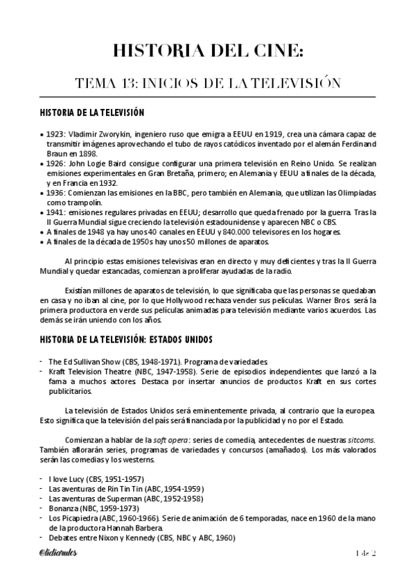 Miniatura del documento TEMA 13. INICIOS DE LA TV.pdf