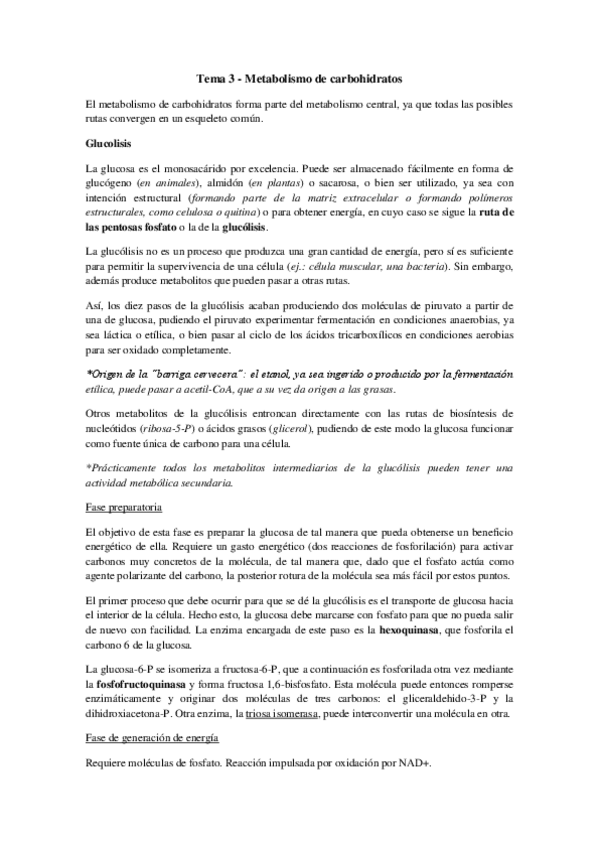 Miniatura del documento Tema 3 - Metabolismo de carbohidratos.pdf
