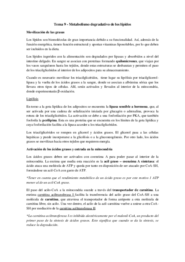 Miniatura del documento Tema 9 - Metabolismo degradativo de los lípidos.pdf
