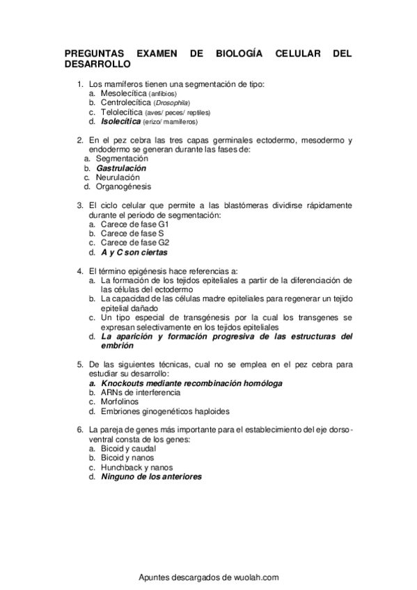 Miniatura del documento PREGUNTAS EXAMEN 1 DE BIOLOGÍA CELULAR DEL DESARROLLO.pdf