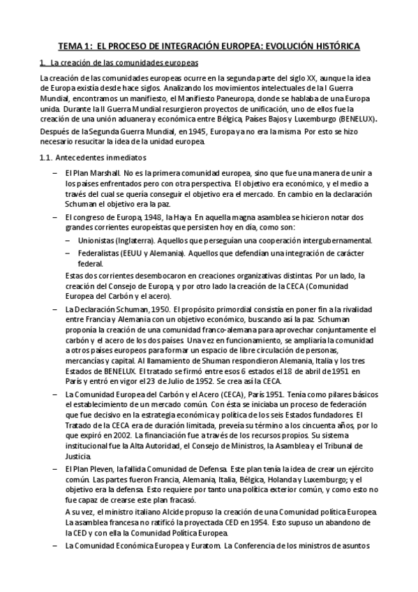 Miniatura del documento Tema 1. EL PROCESO DE INTEGRACIÓN EUROPEA. EVOLUCIÓN HISTÓRICA.pdf