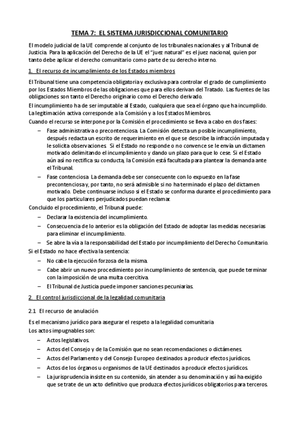 Miniatura del documento Tema 7. EL SISTEMA JURISDICCIONAL COMUNITARIO.pdf