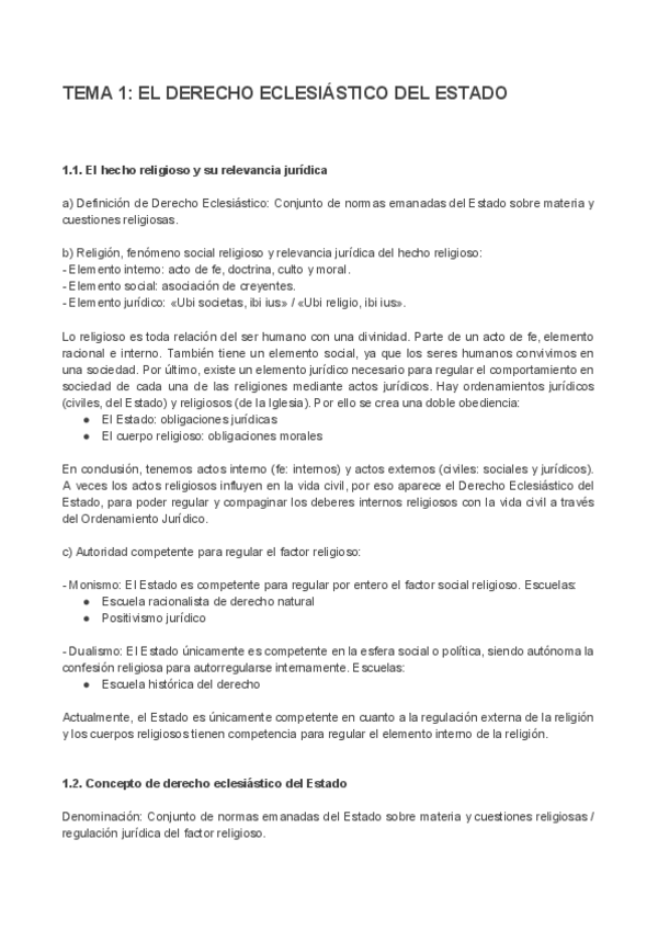Miniatura del documento 1. El Derecho eclesiastico del Estado