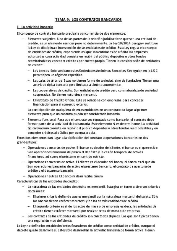Miniatura del documento Tema 9. LOS CONTRATOS BANCARIOS.pdf