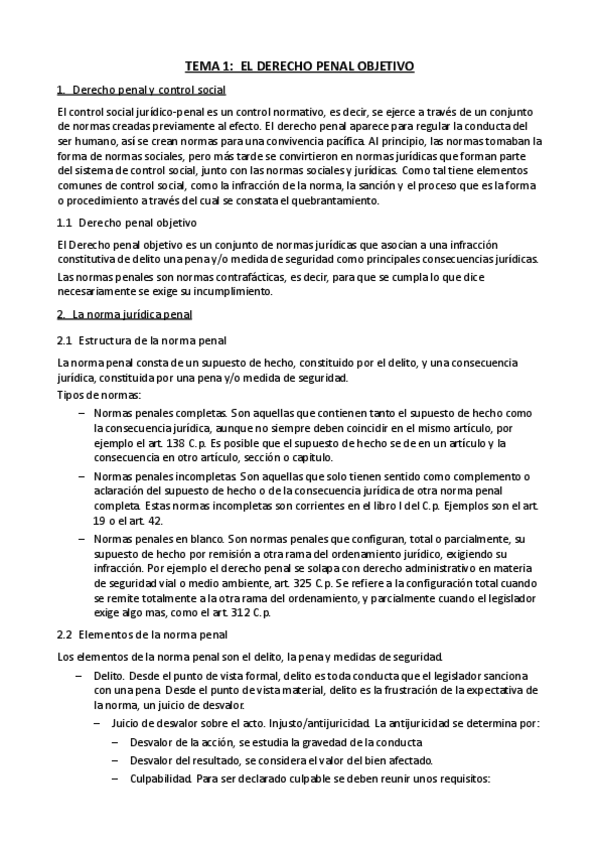 Miniatura del documento Tema 1. EL DERECHO PENAL OBJETIVO.pdf