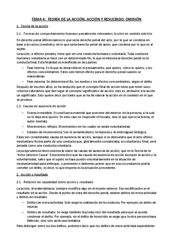 Miniatura del documento Tema 4. TEORÍA DE LA ACCIÓN ACCIÓN Y RESULTADO. OMISIÓN.pdf