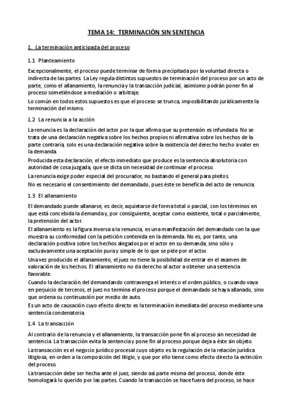 Miniatura del documento Tema 14. TERMINACIÓN SIN SENTENCIA.pdf