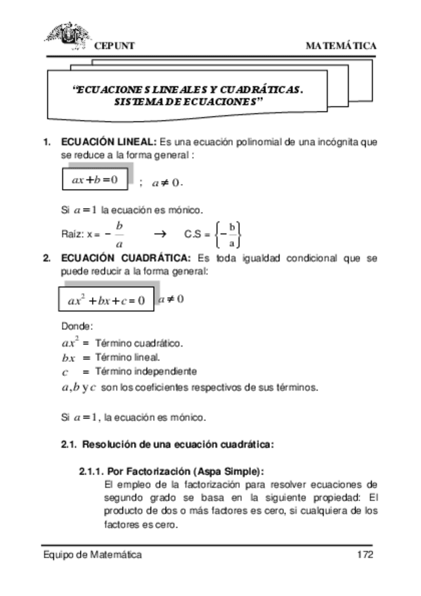 Miniatura del documento S-12-ECUACIONES-LINEALES-Y-CUADRATICAS.pdf