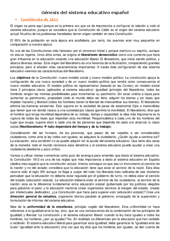 Miniatura del documento Génesis del sistema educativo español.docx
