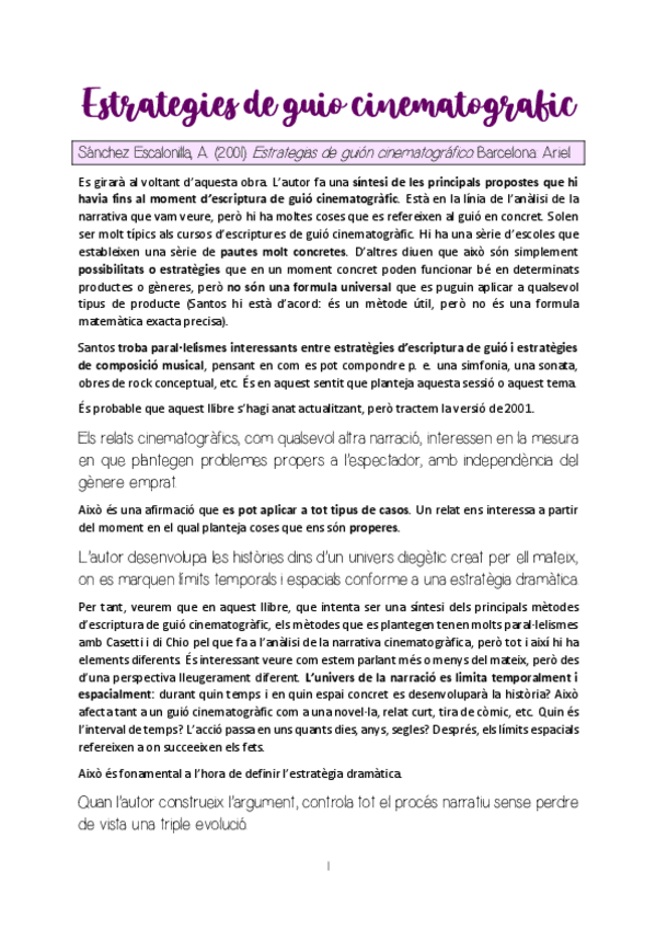 Miniatura del documento Estratègies de guió cinematogràfic