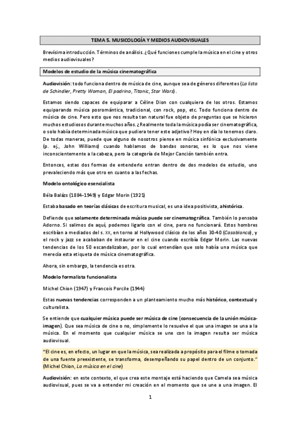Miniatura del documento Tema 5. Musicología y audiovisuales