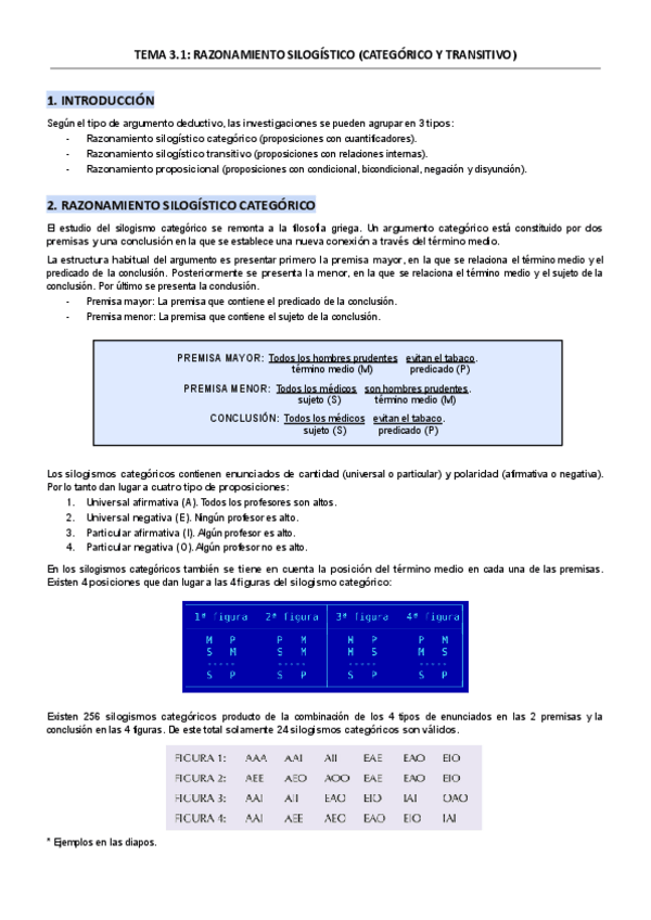 Miniatura del documento T3.1. RAZONAMIENTO SILOGISTICO