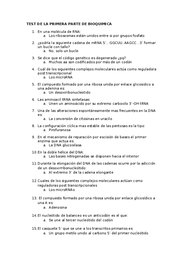 Miniatura del documento TEST BIOQUIMICA 1a PARTE.docx