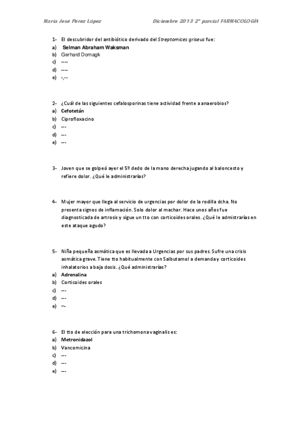 Miniatura del documento Examen Farmacologia 2013-14 diciembre 2º parcial.pdf