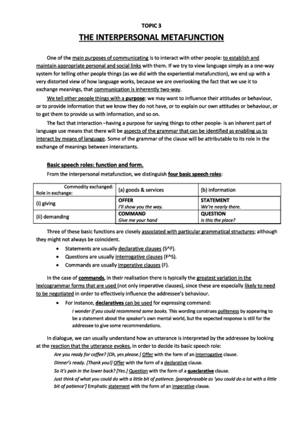 Miniatura del documento Tema 3. Interpersonal metafunction.pdf