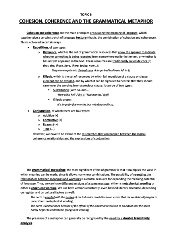 Miniatura del documento Tema 6. Cohesion coherence and grammatical metaphor.pdf