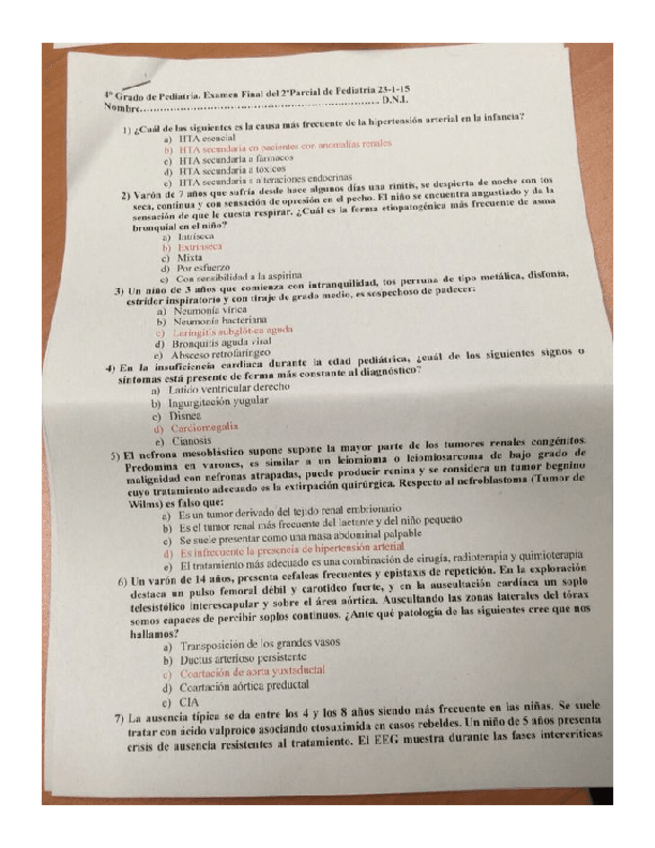 Miniatura del documento Final 2º PARCIAL. Enero 2015. Pediatria.pdf