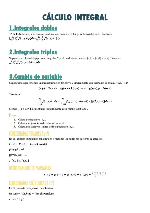 Miniatura del documento Cálculo Integral