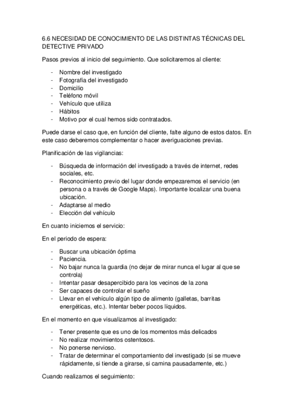 Miniatura del documento 6.6 NECESIDAD DE CONOCIMIENTO DE LAS DISTINTAS TÉCNICAS DEL DETECTIVE PRIVADO..pdf