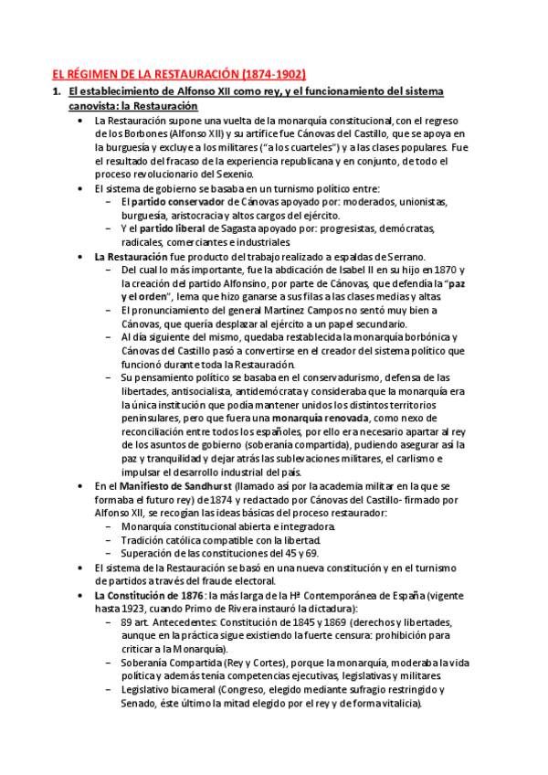 Miniatura del documento Régimen de la Restauración